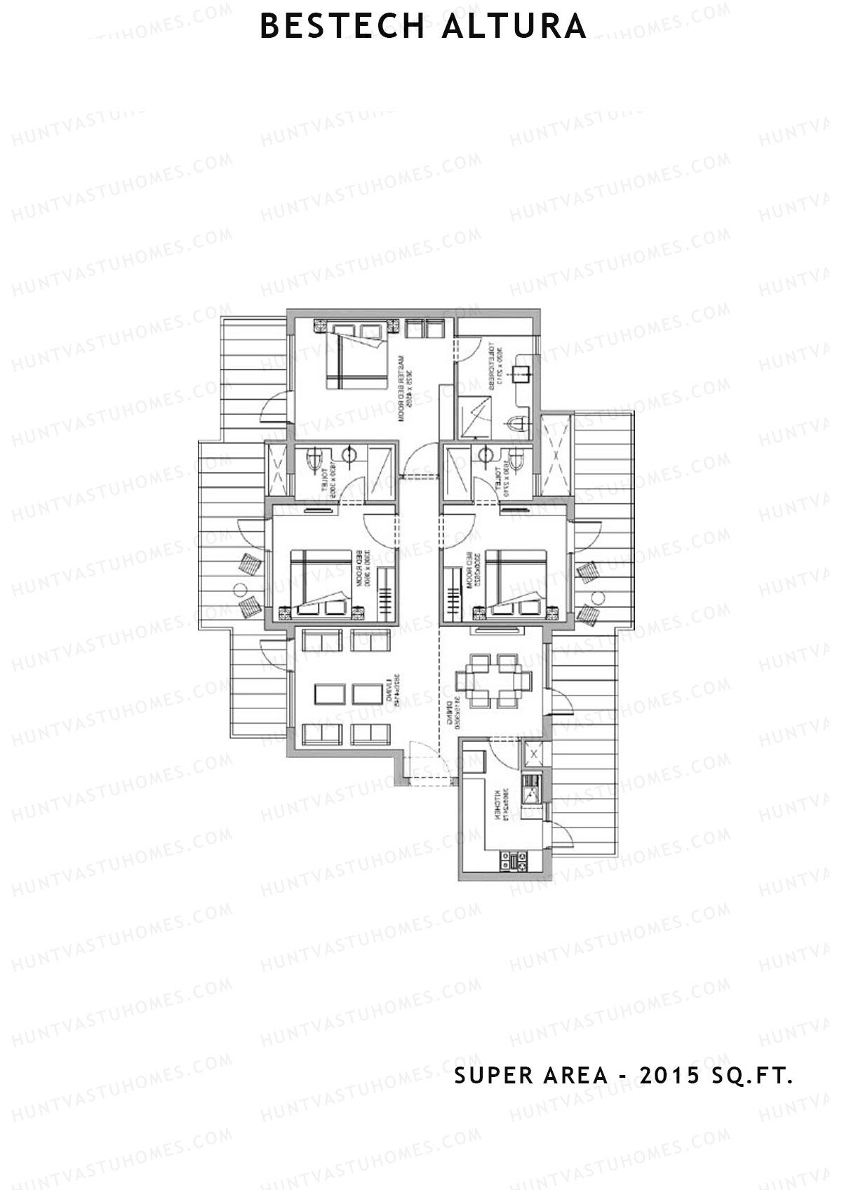 Bestech Altura Tower 5 Unit 4 Floor Plan