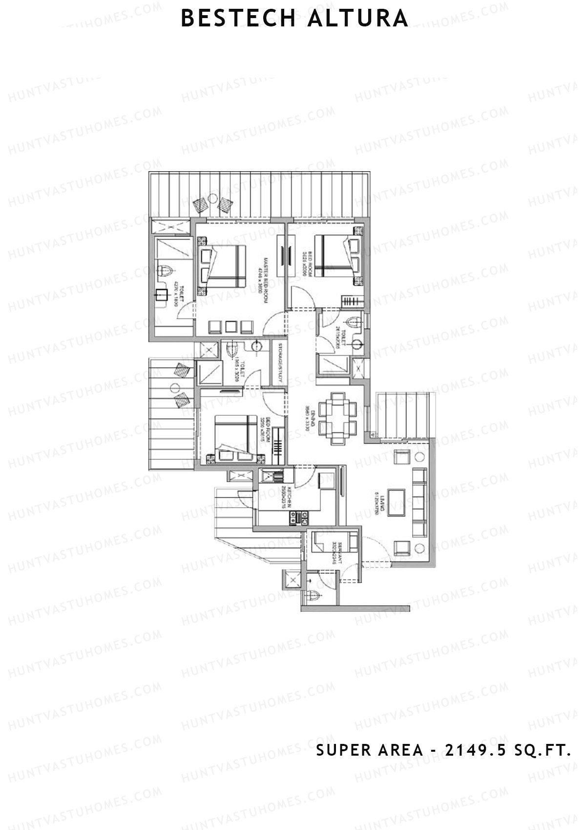 Bestech Altura Tower 7 Unit 2 Floor Plan