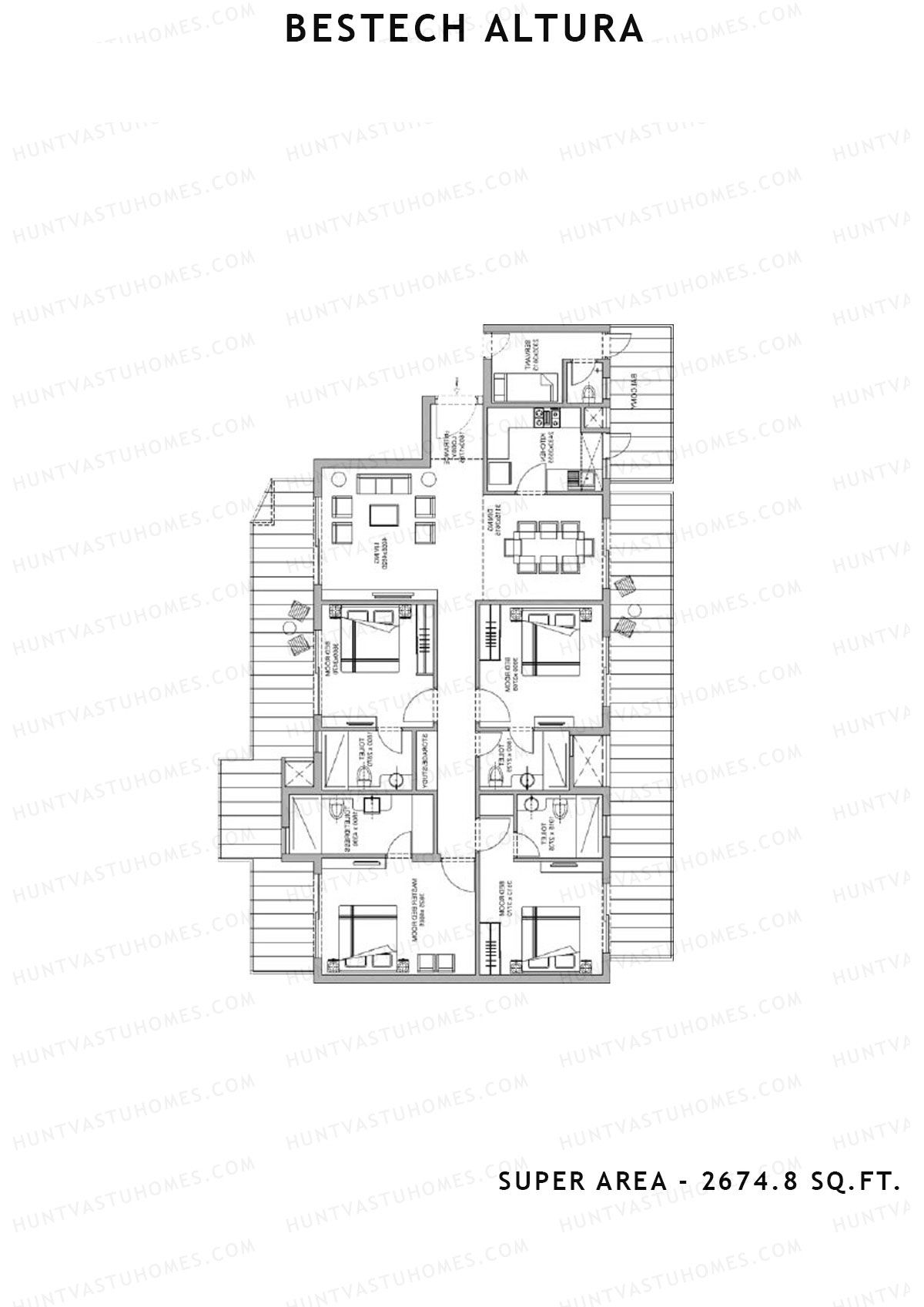 Bestech Altura Tower 3 Unit 1 Floor Plan