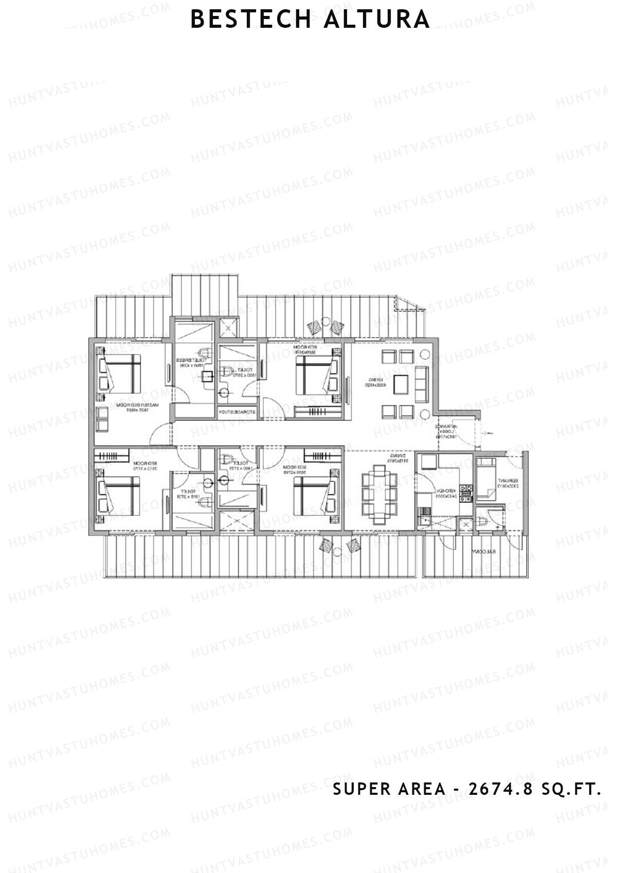 Bestech Altura Tower 7 Unit 1 Floor Plan