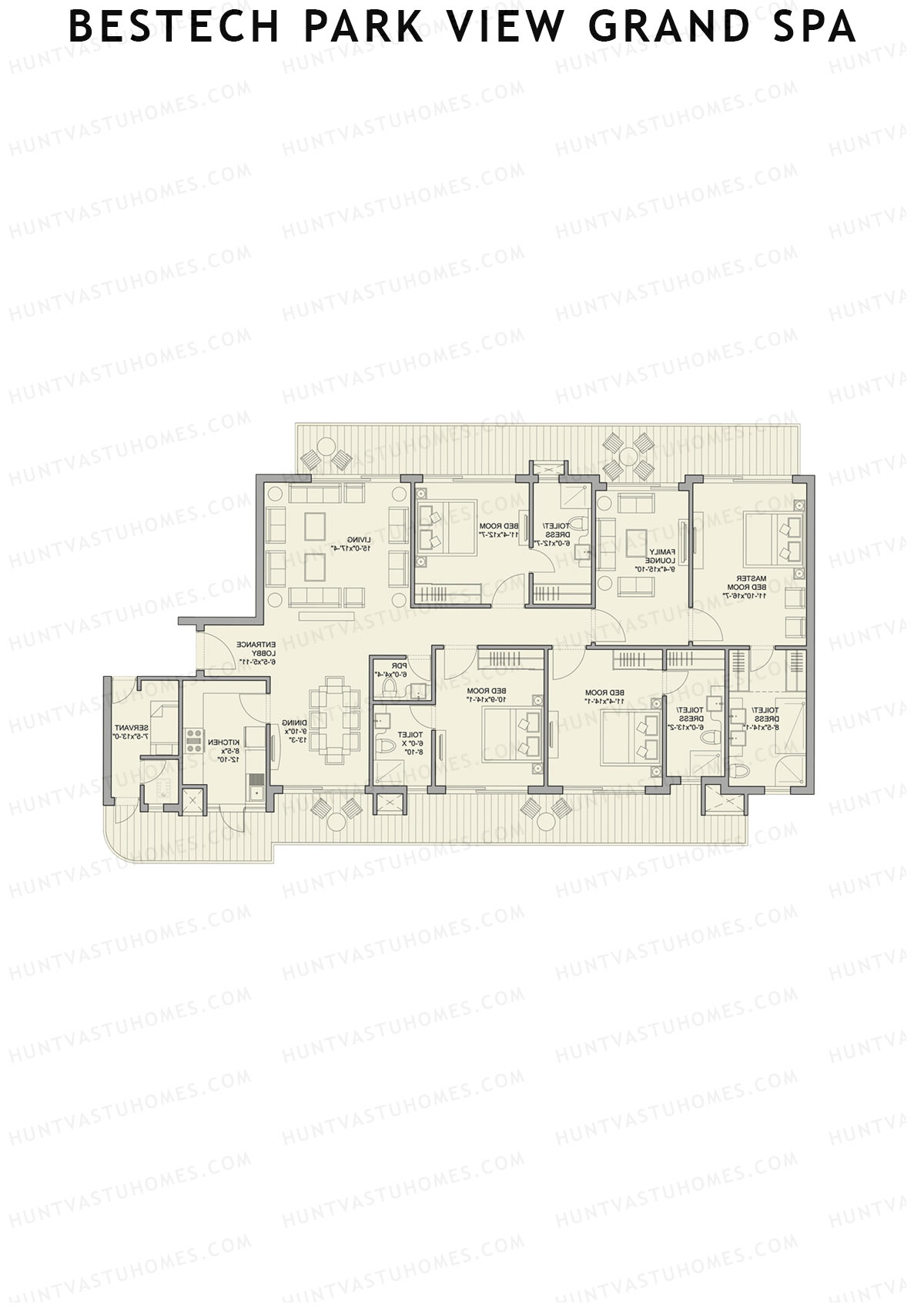 Bestech Park View Grand Spa Aster Unit 3 Floor Plan