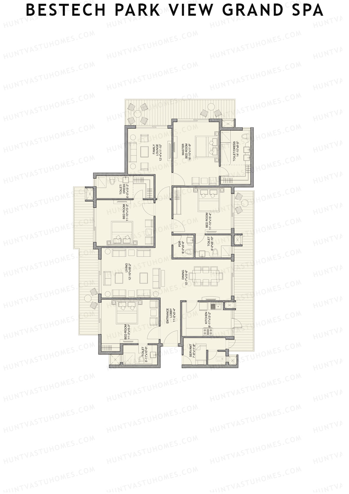Bestech Park View Grand Spa Caspia Unit 2 Floor Plan