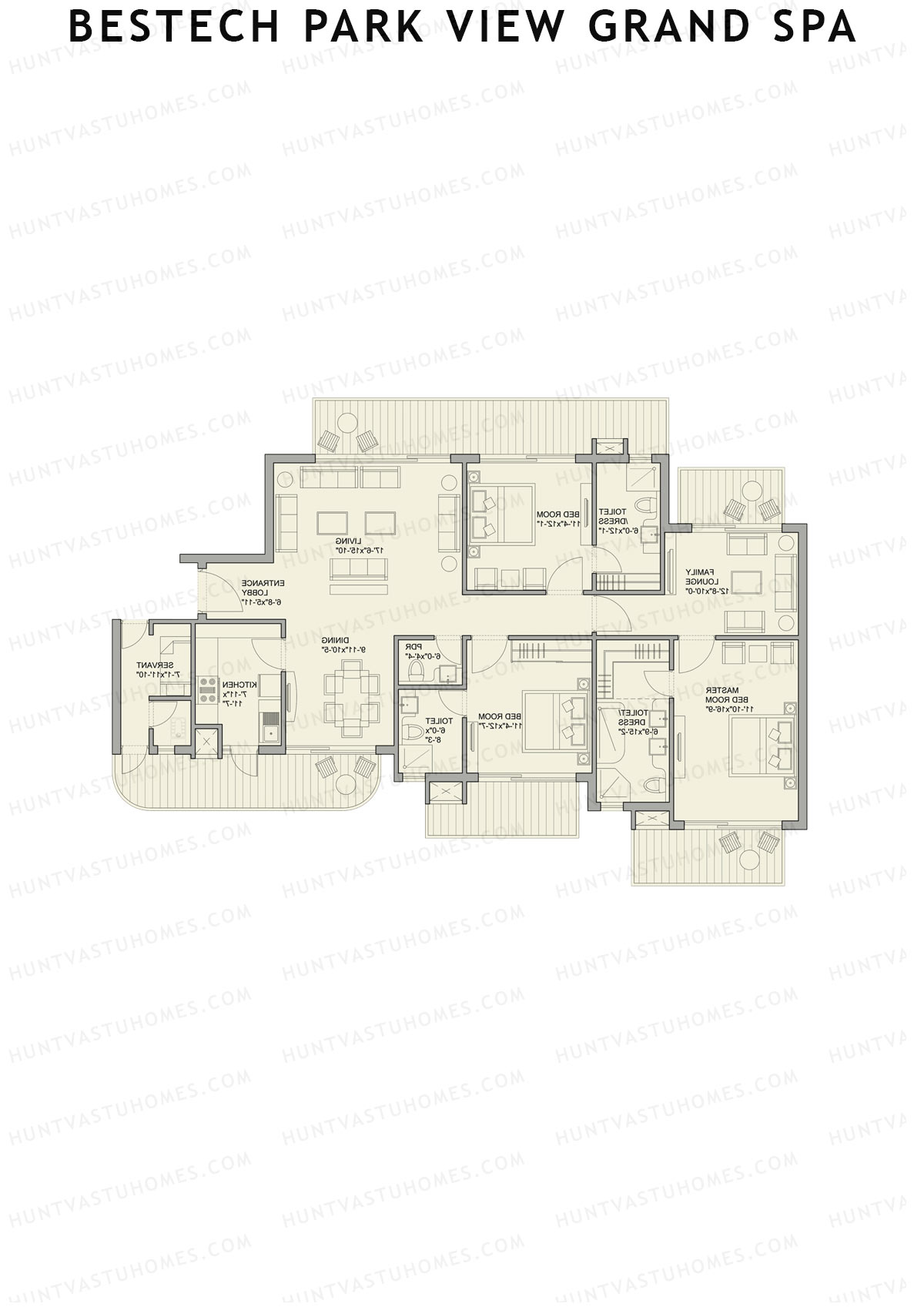 Bestech Park View Grand Spa Caspia Unit 3 Floor Plan