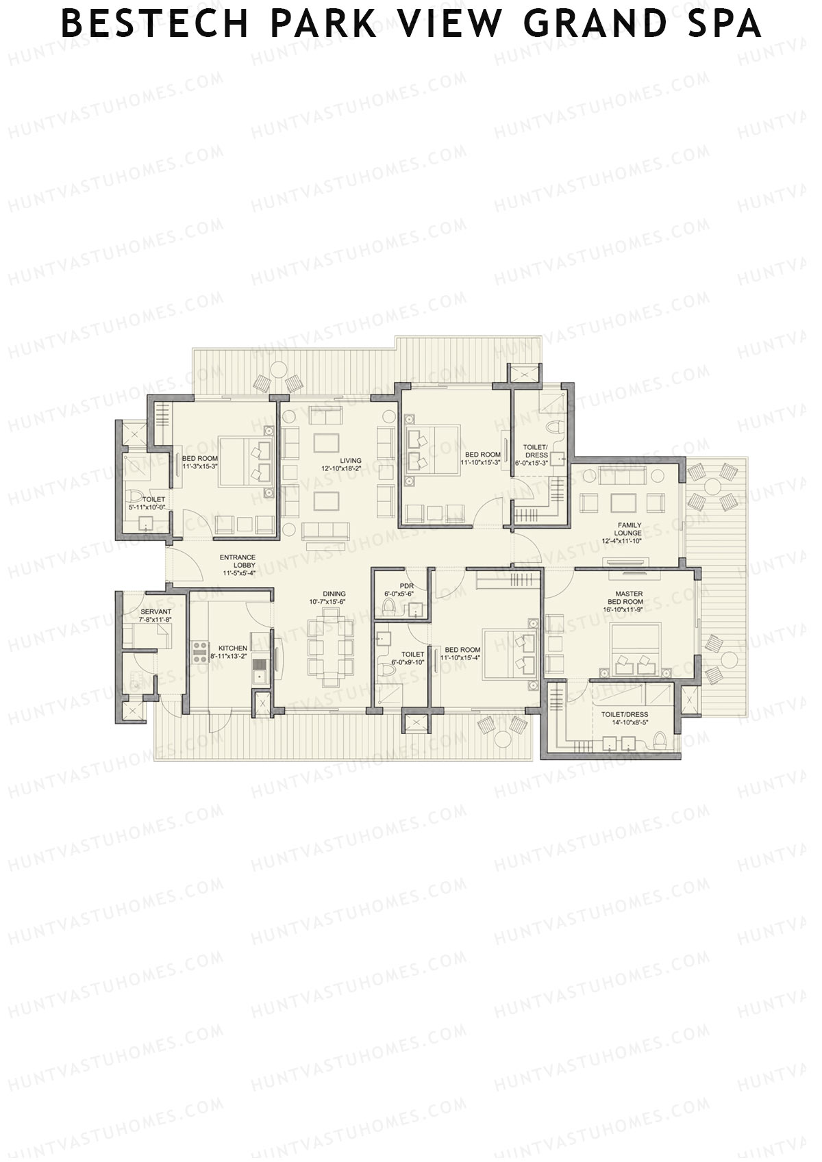 Bestech Park View Grand Spa Tower Fern Unit 2 Floor Plan