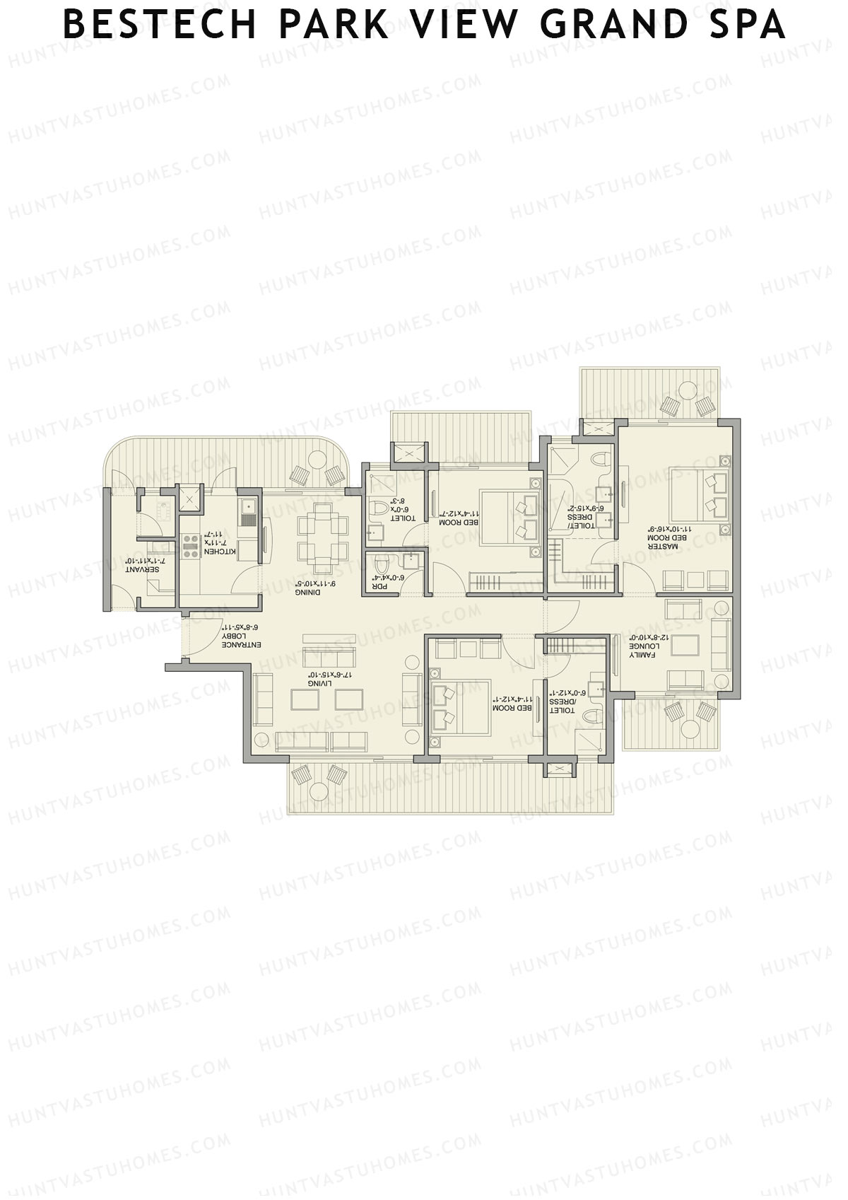 Bestech Park View Grand Spa Hazel Unit 1 Floor Plan