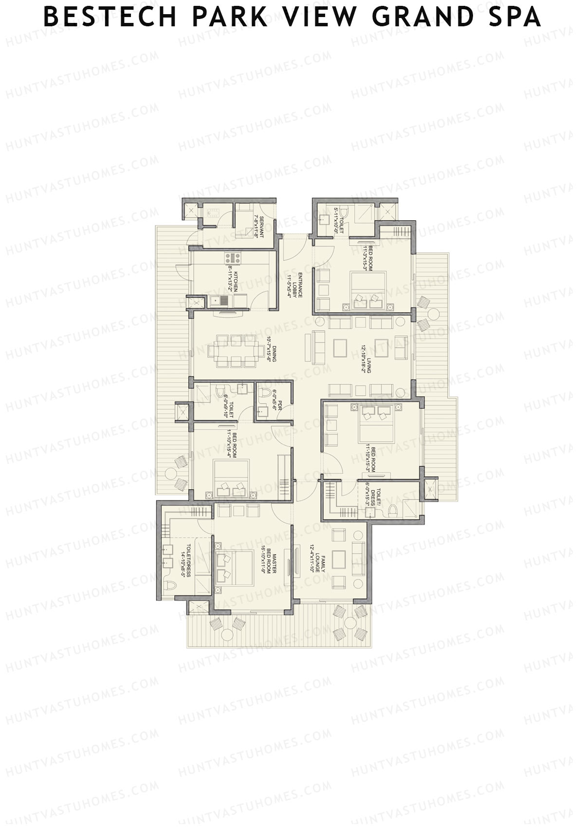 Bestech Park View Grand Spa Hazel Unit 2 Floor Plan
