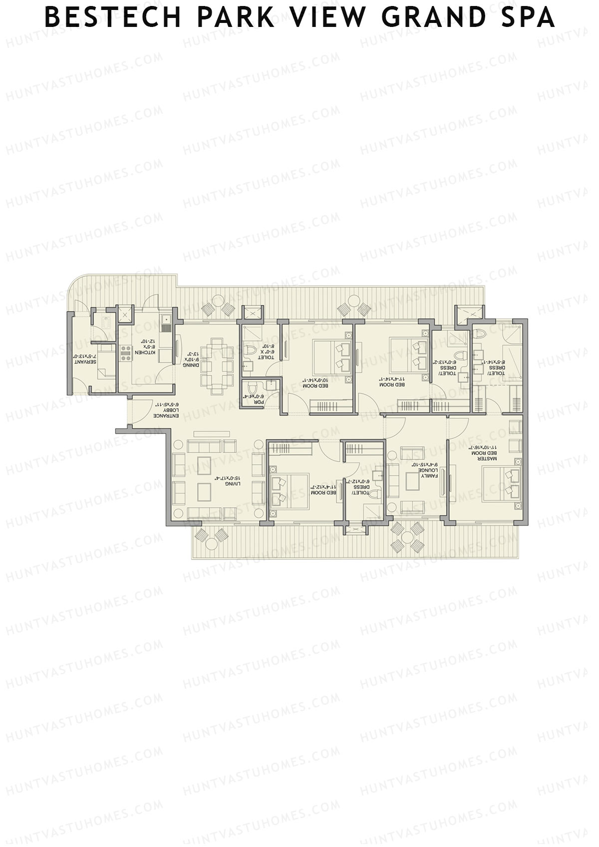 Bestech Park View Grand Spa Tower Ivy Unit 1 Floor Plan