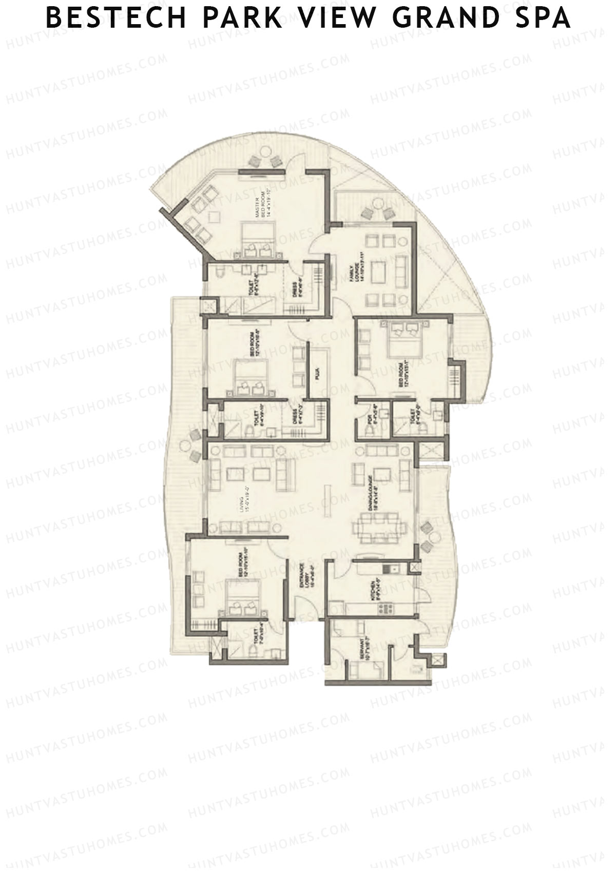 Bestech Park View Grand Spa Spa Signature Unit 2 Floor Plan