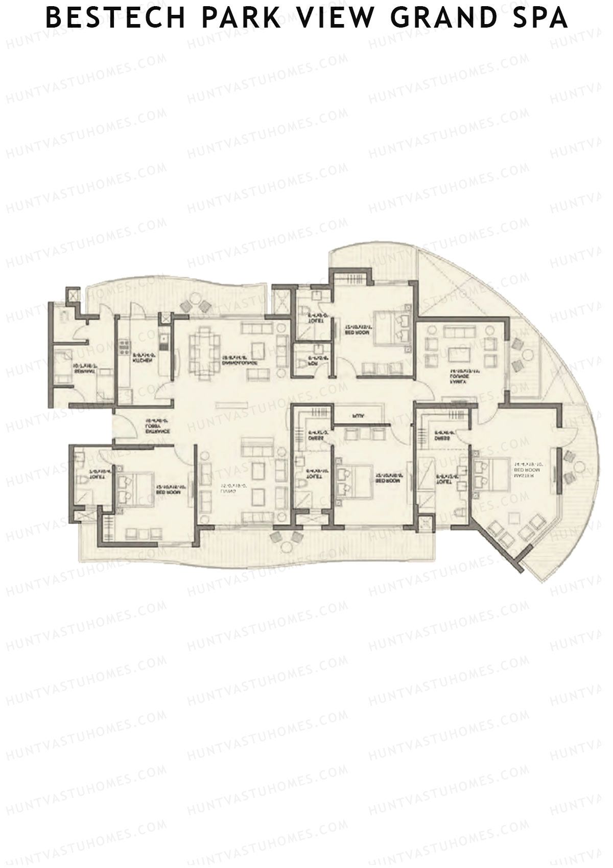 Bestech Park View Grand Spa Spa Signature Unit 3 Floor Plan