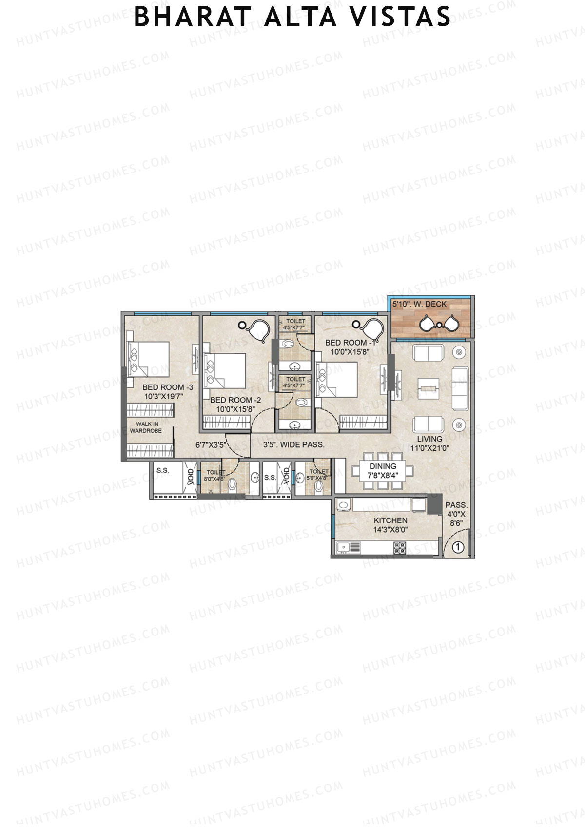Bharat Alta Vistas Tower A Unit 1 Floor Plan