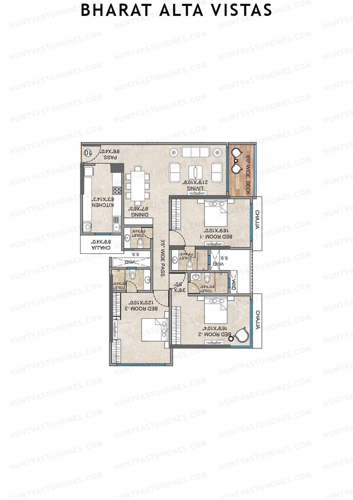 Bharat Alta Vistas Tower A Unit 4 Floor Plan