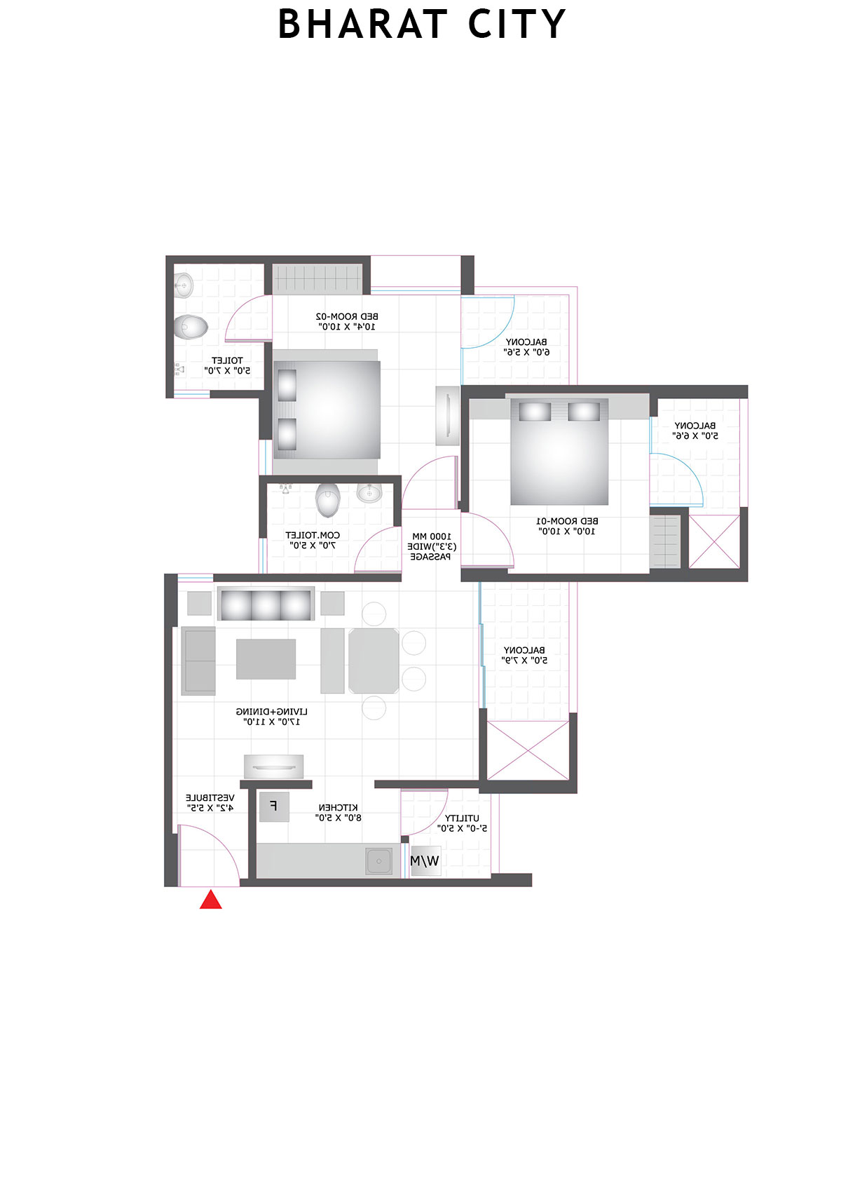 Bharat City Block A1 Unit 1 Floor Plan