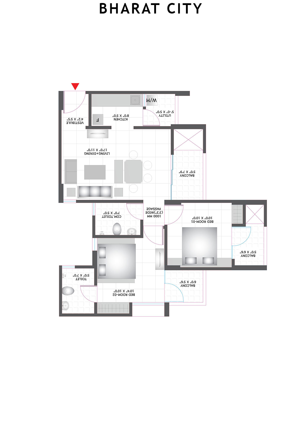 Bharat City Block A1 Unit 4 Floor Plan