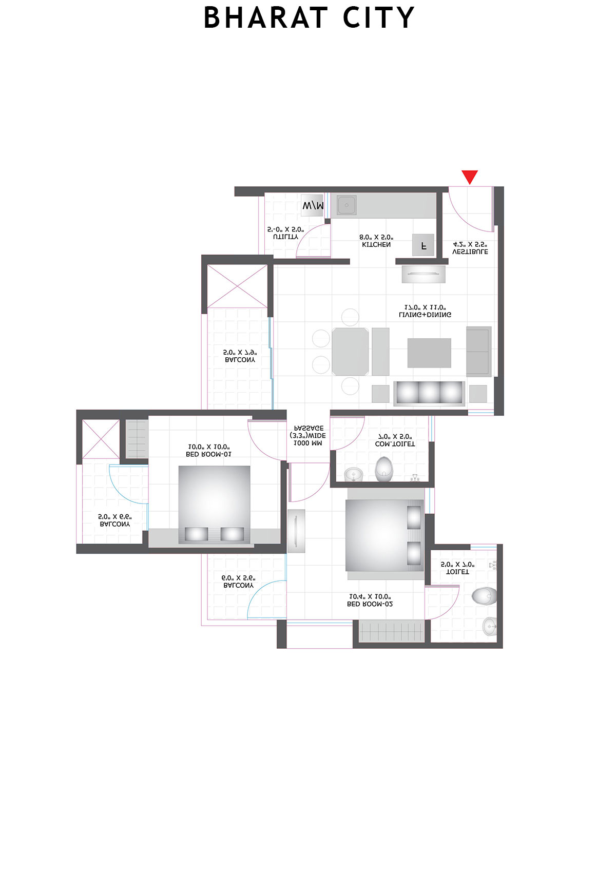 Bharat City Block A1 Unit 5 Floor Plan