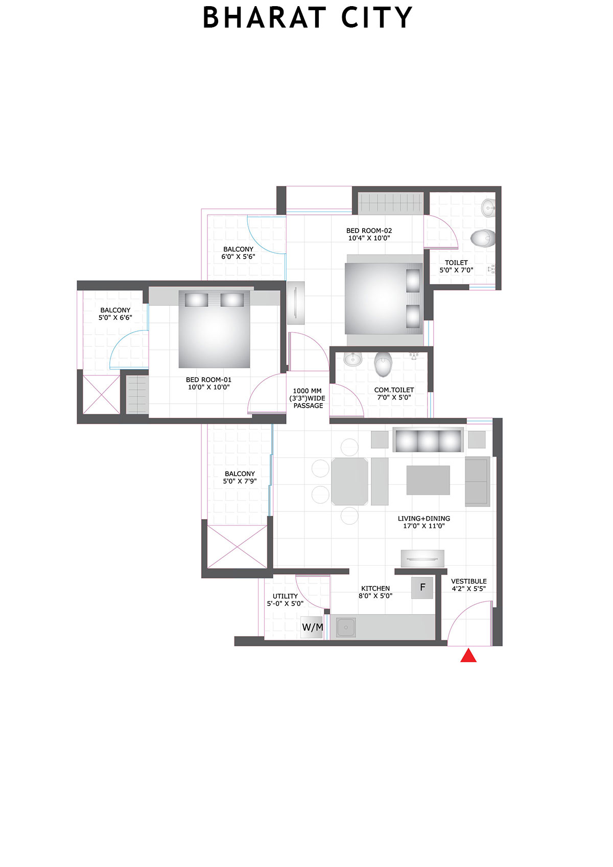 Bharat City Block A1 Unit 8 Floor Plan