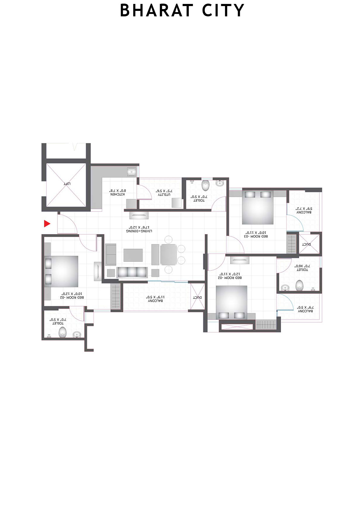 Bharat City Block B1 Unit 7 Floor Plan