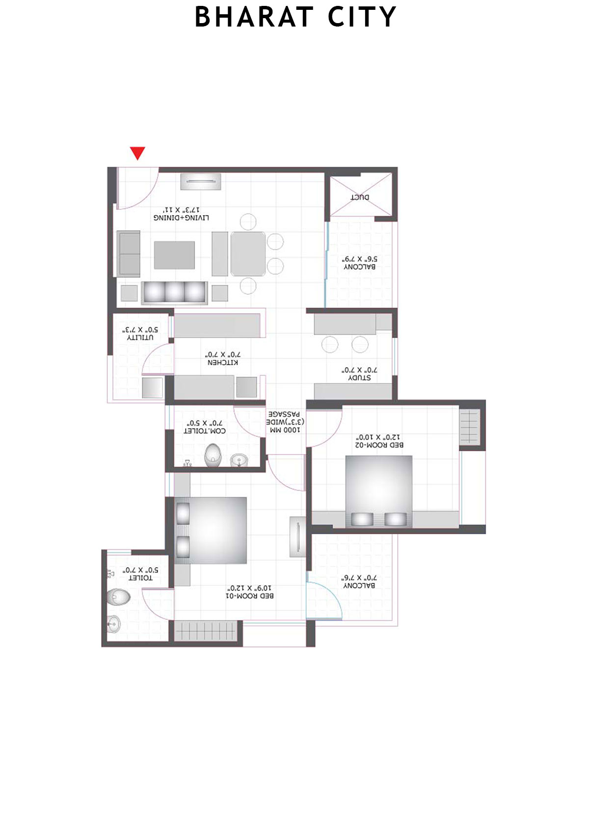 Bharat City Block B2 Unit 6 Floor Plan