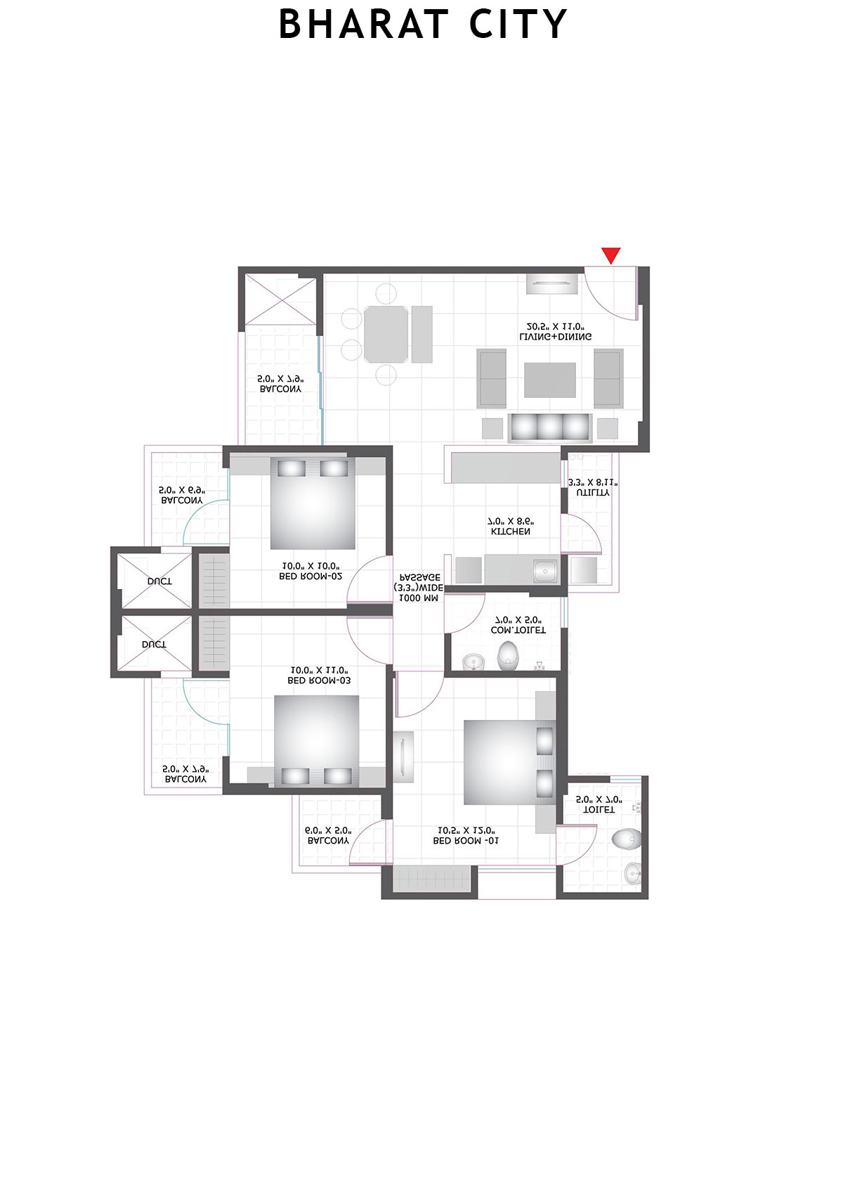 Bharat City Block C4 Unit 1 Floor Plan
