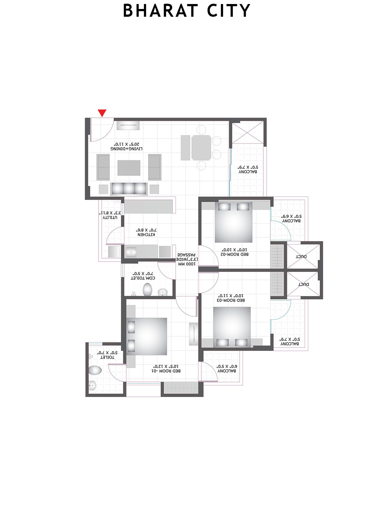 Bharat City Block C4 Unit 8 Floor Plan