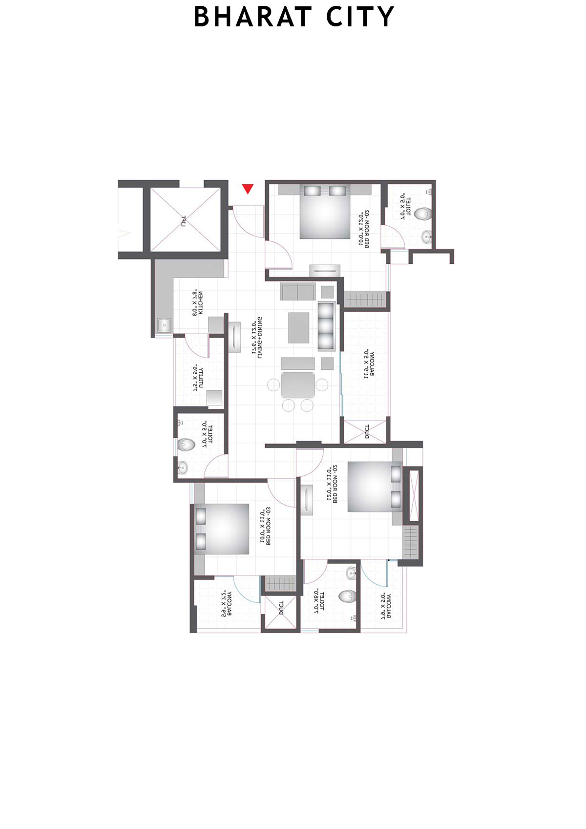 Bharat City Block D4 Unit 6 Floor Plan