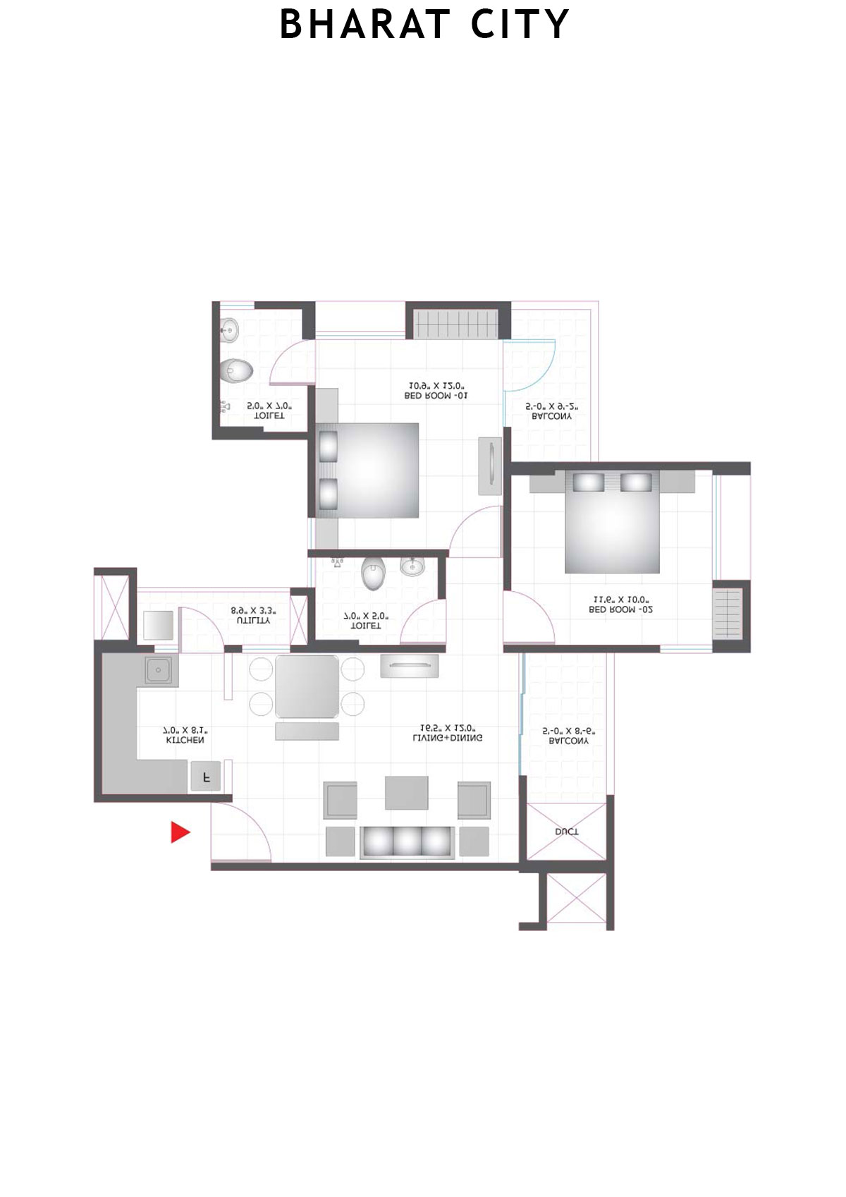 Bharat City Block E1 Unit 3 Floor Plan