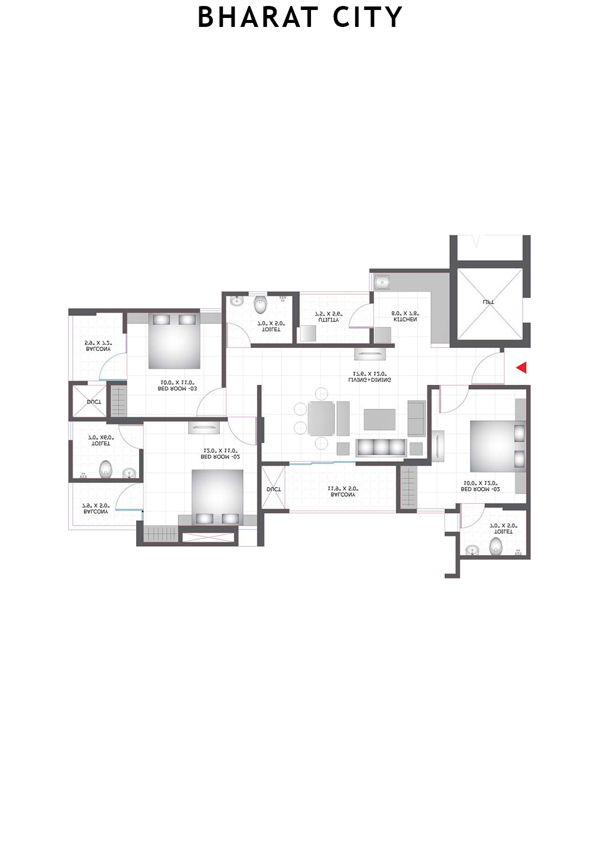 Bharat City Block E1 Unit 6 Floor Plan