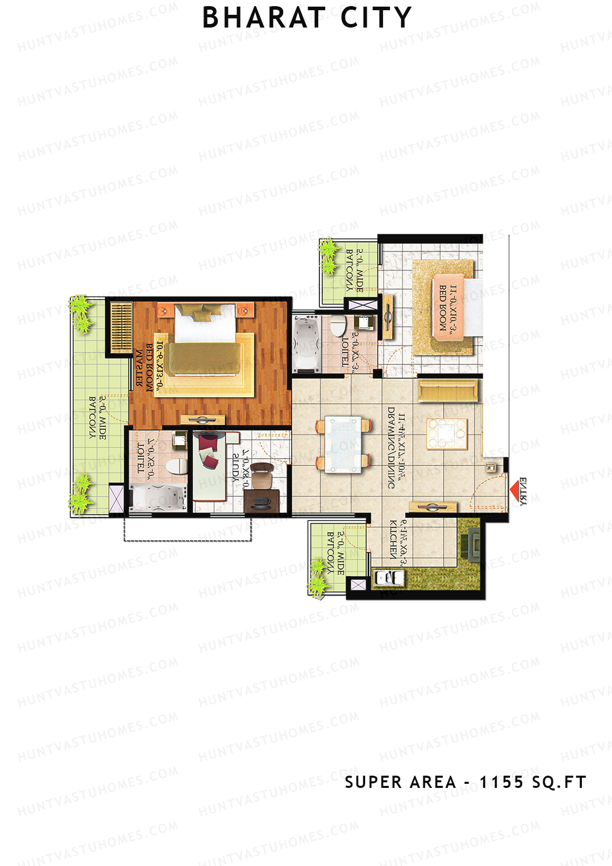 Bharat City Block F1 Unit 6 Floor Plan