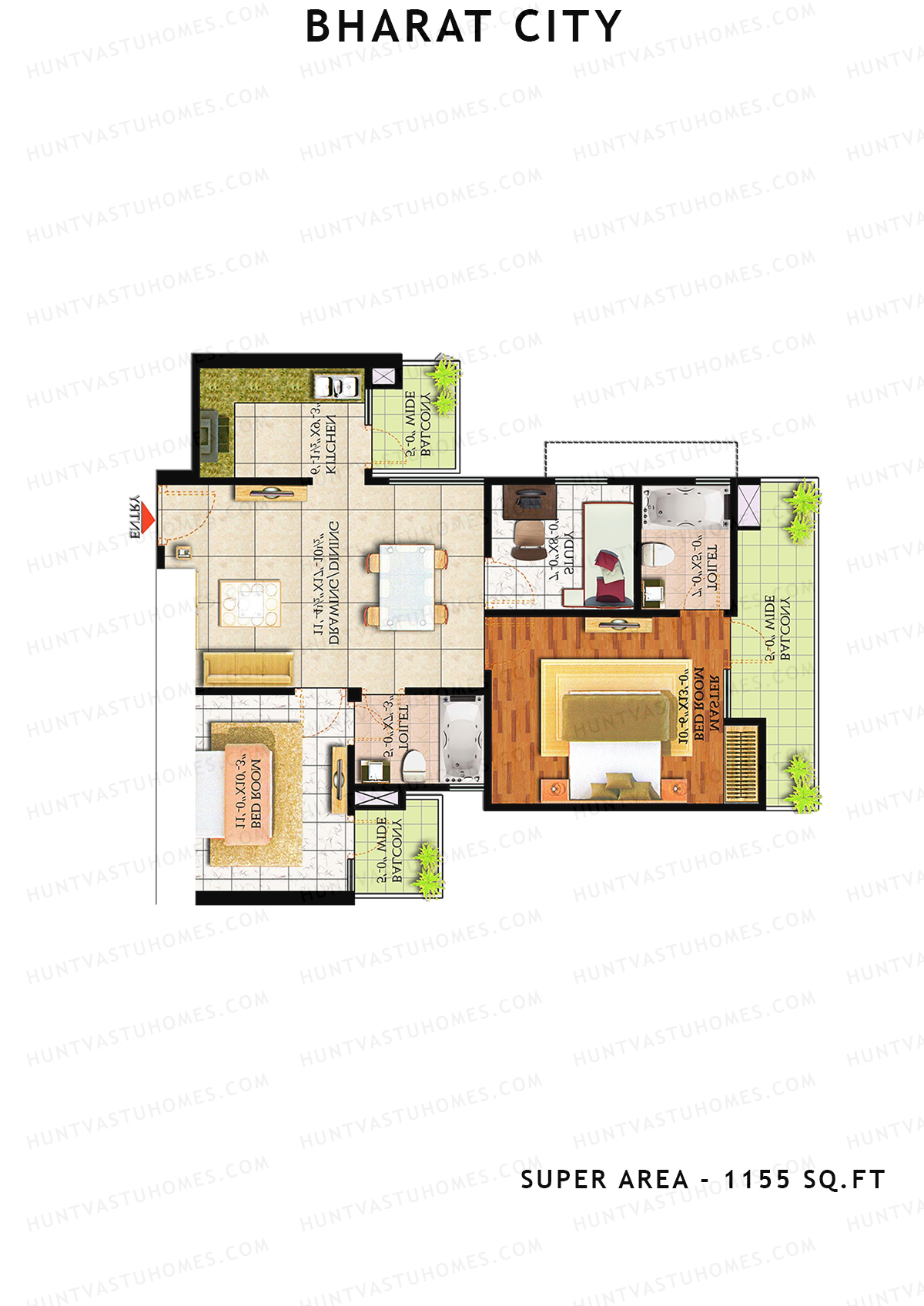 Bharat City Block F1 Unit 8 Floor Plan