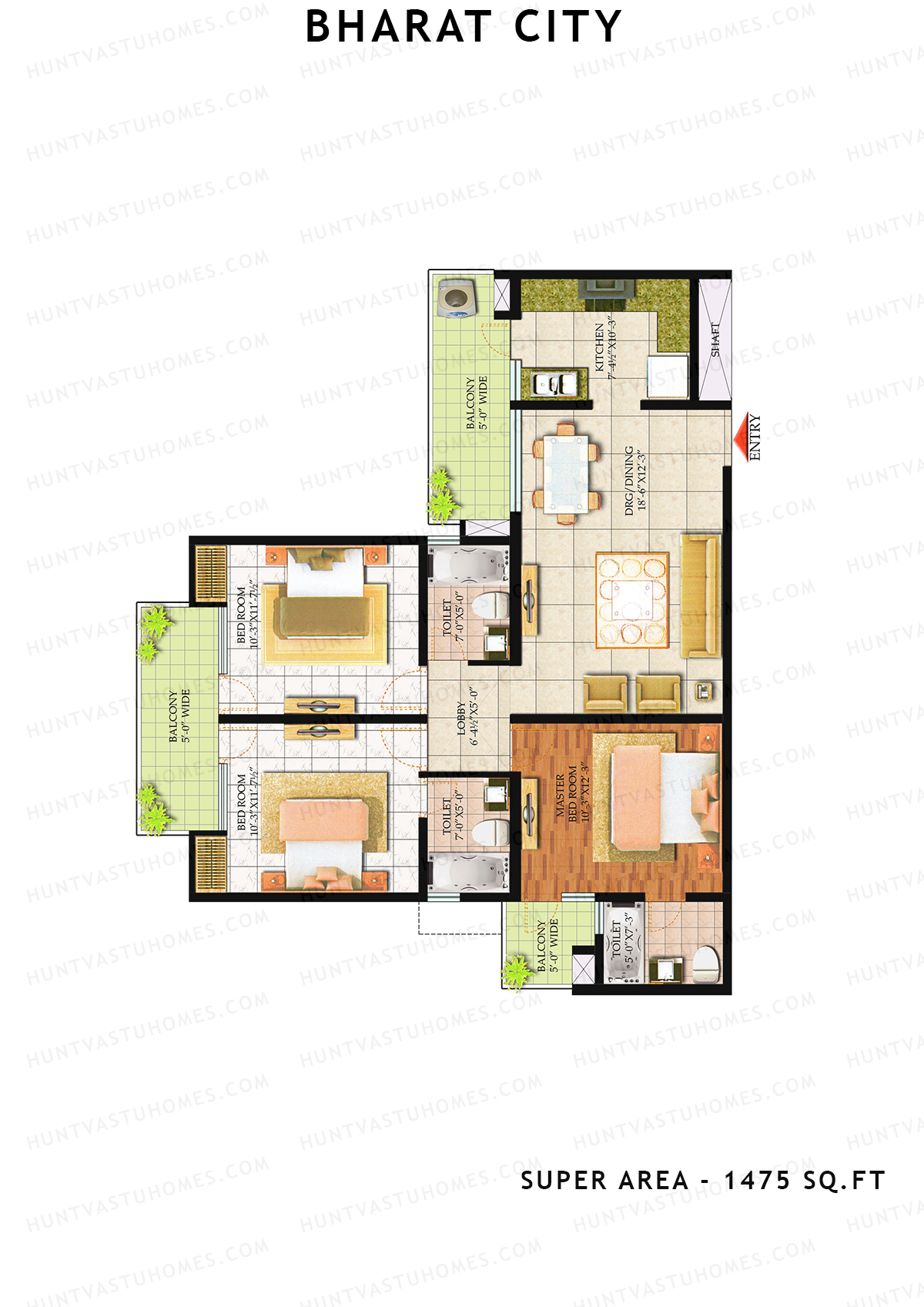Bharat City Block G1 Unit 1 Floor Plan