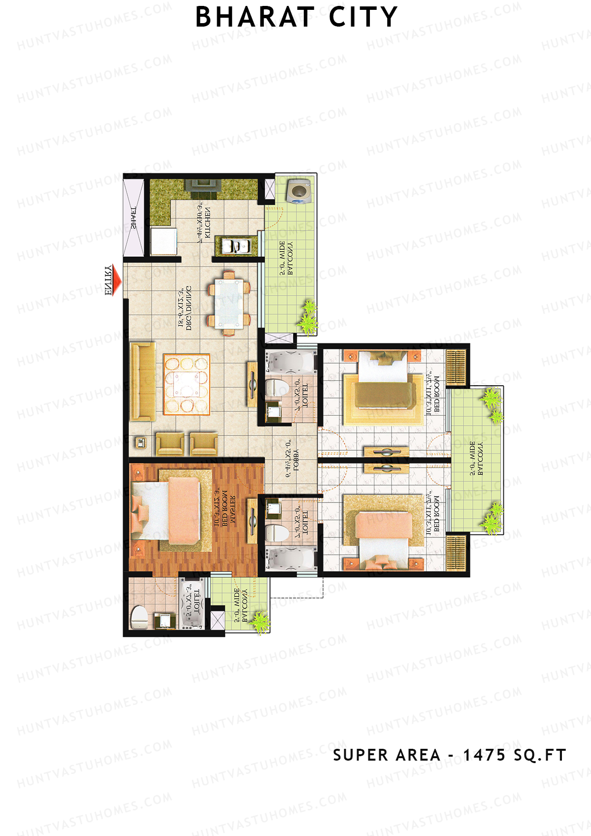 Bharat City Block G1 Unit 8 Floor Plan
