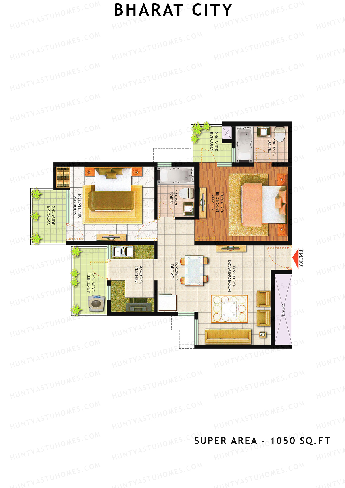 Bharat City Block G2 Unit 3 Floor Plan