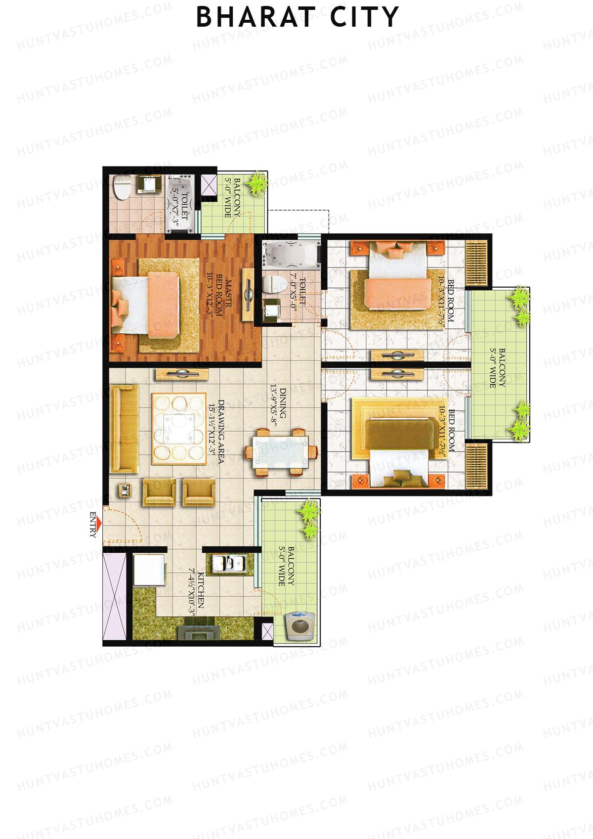 Bharat City Block H1 Unit 5 Floor Plan