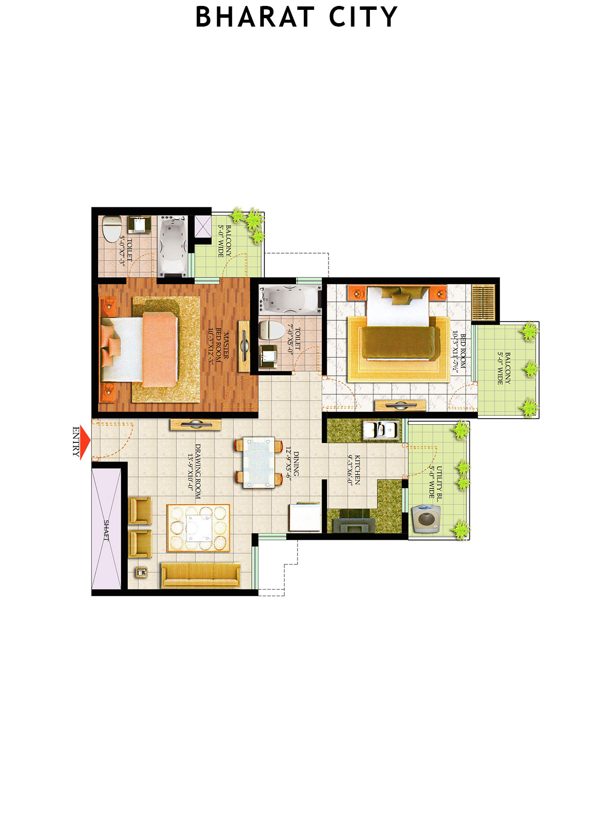 Bharat City Block H2 Unit 7 Floor Plan