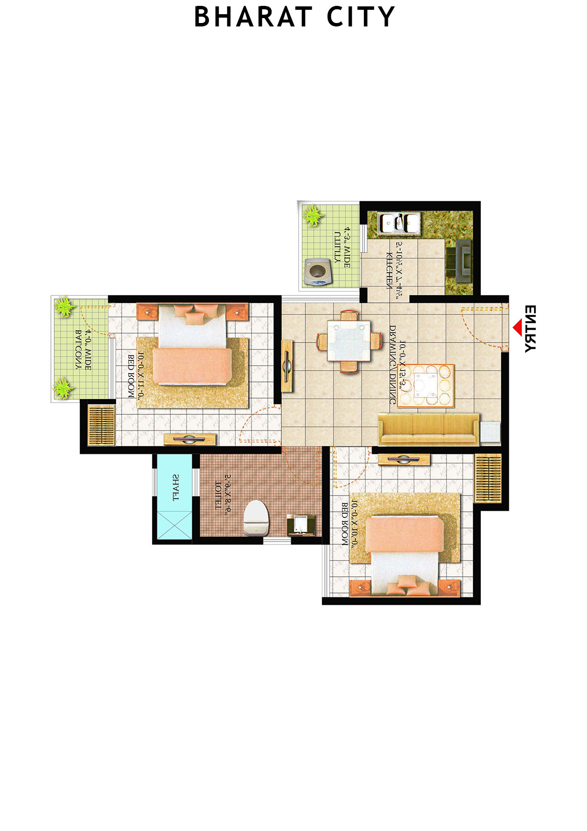 Bharat City Block H4 Unit 1 Floor Plan