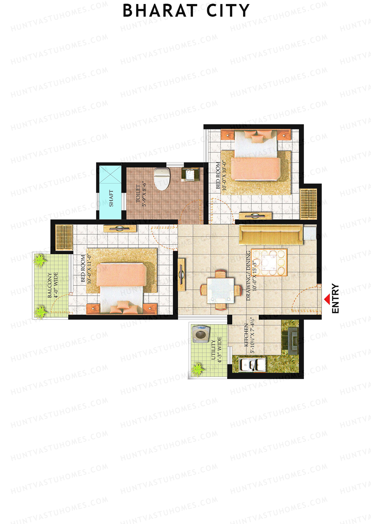 Bharat City Block H4 Unit 2 Floor Plan