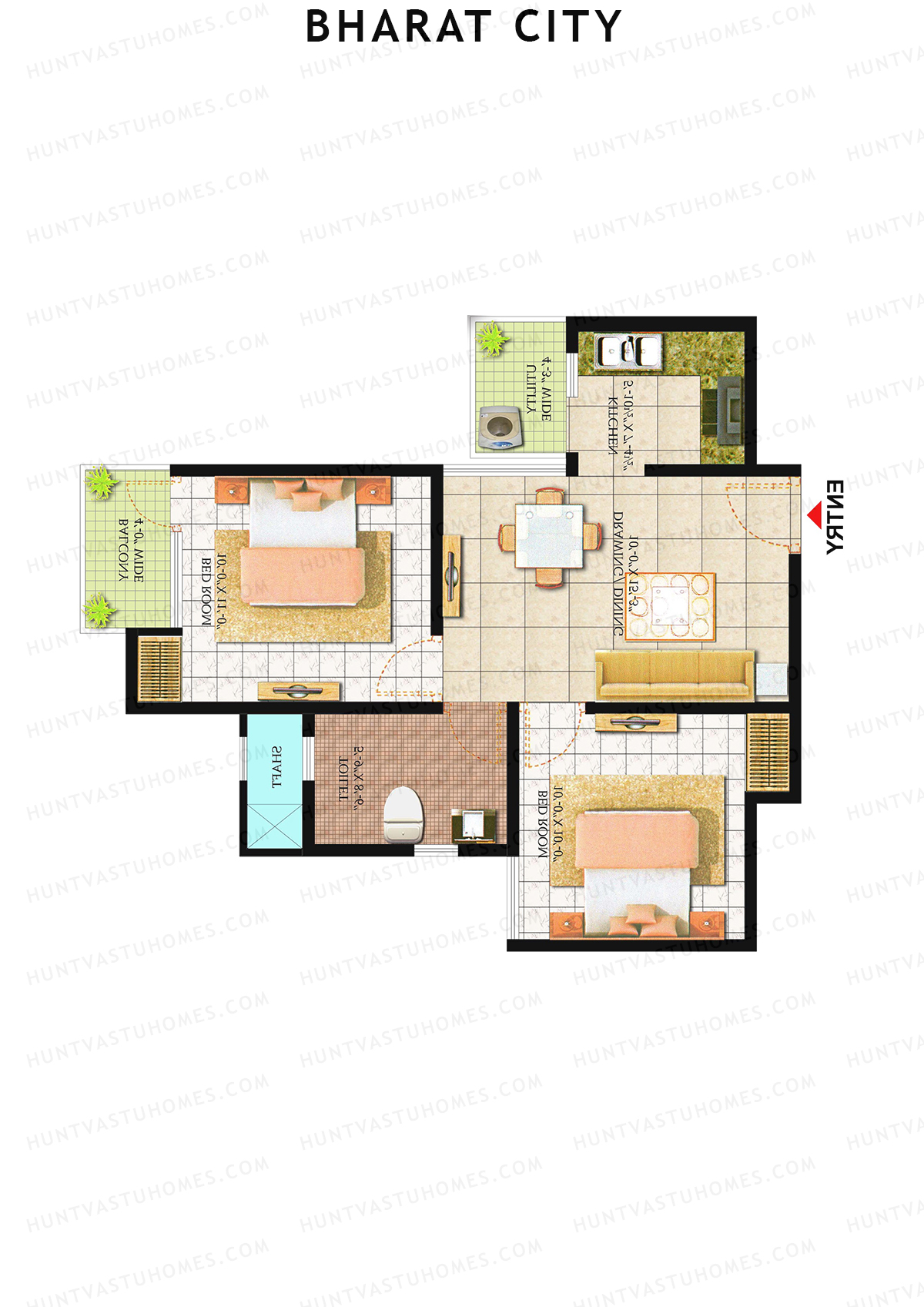 Bharat City Block H4 Unit 3 Floor Plan