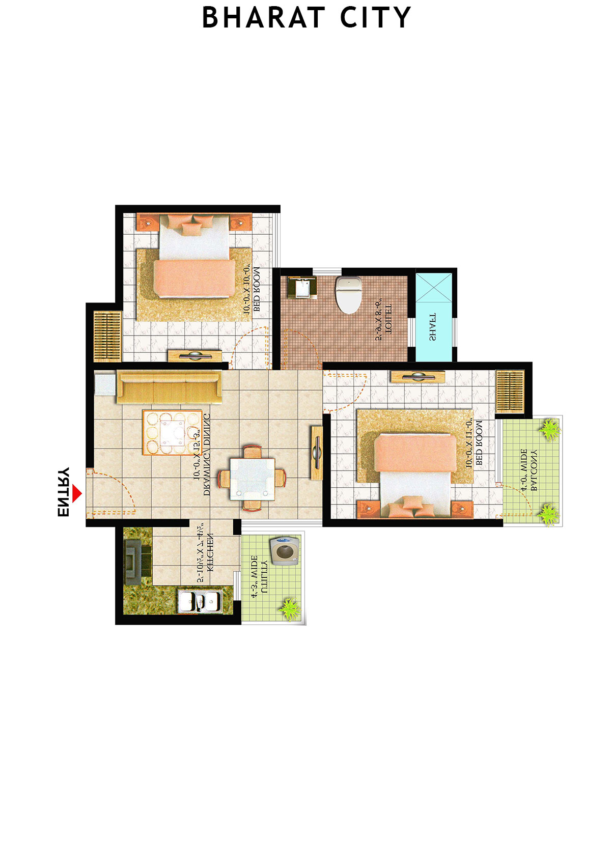 Bharat City Block H4 Unit 7 Floor Plan