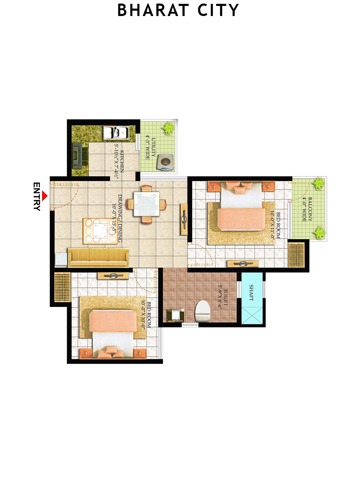Bharat City Block H4 Unit 8 Floor Plan