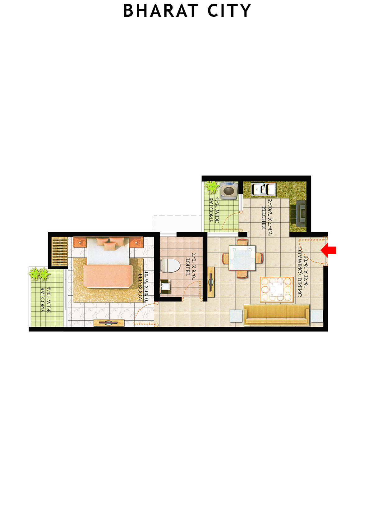 Bharat City Block H5 Unit 2 Floor Plan