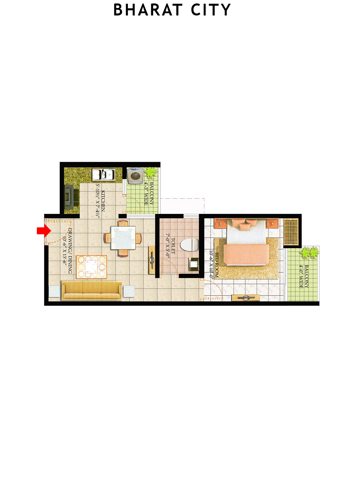 Bharat City Block H5 Unit 7 Floor Plan