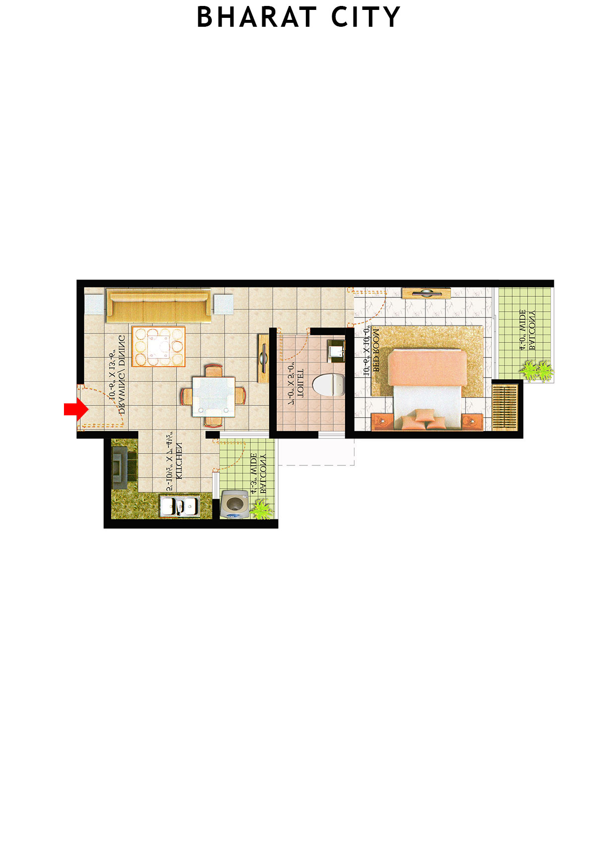 Bharat City Block H5 Unit 8 Floor Plan