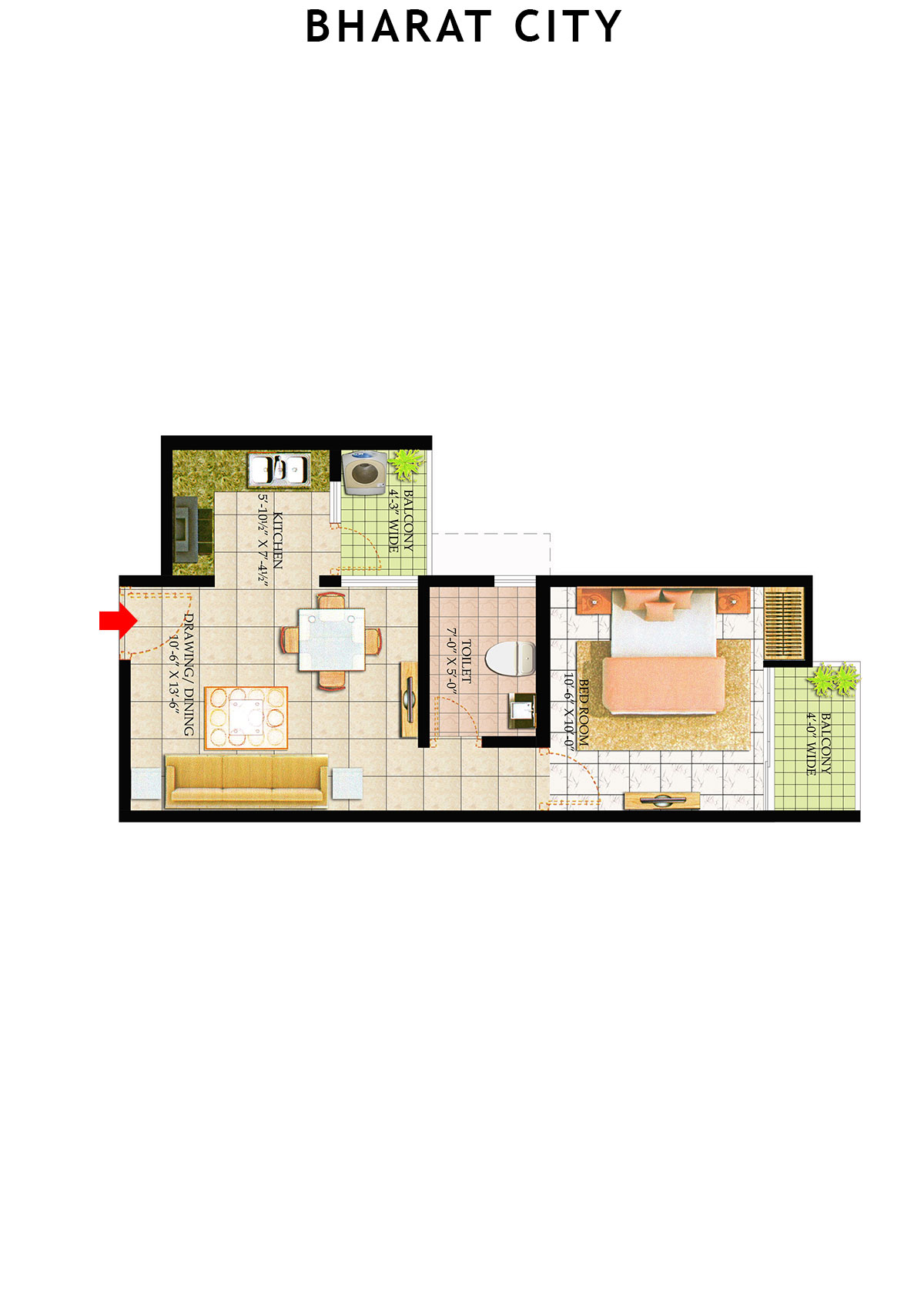 Bharat City Block H5 Unit 9 Floor Plan