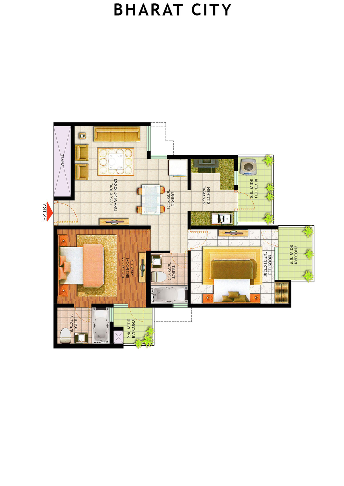 Bharat City Block J4 Unit 8 Floor Plan