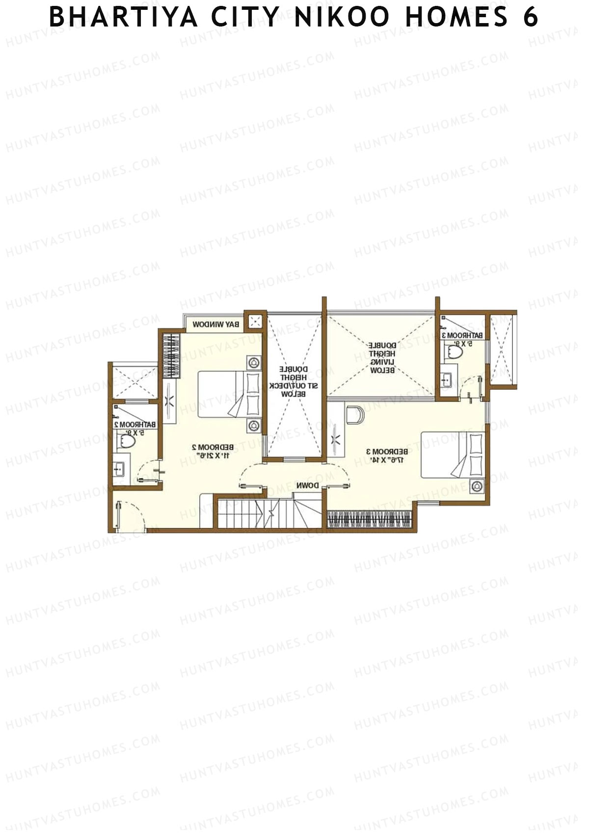 Bhartiya City Nikoo Homes 6 Tower C Unit 2 (Type L1) Floor Plan