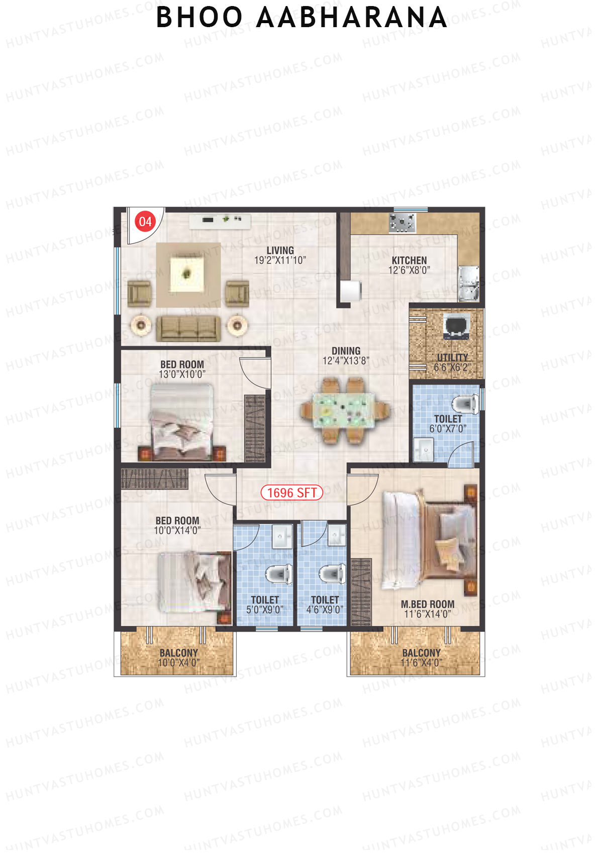 Bhoo Aabharana Block A Unit 4 Floor Plan