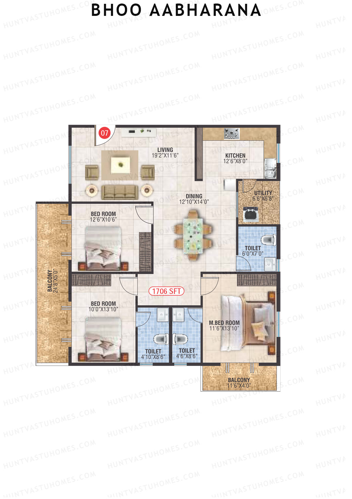 Bhoo Aabharana Block A Unit 7 Floor Plan