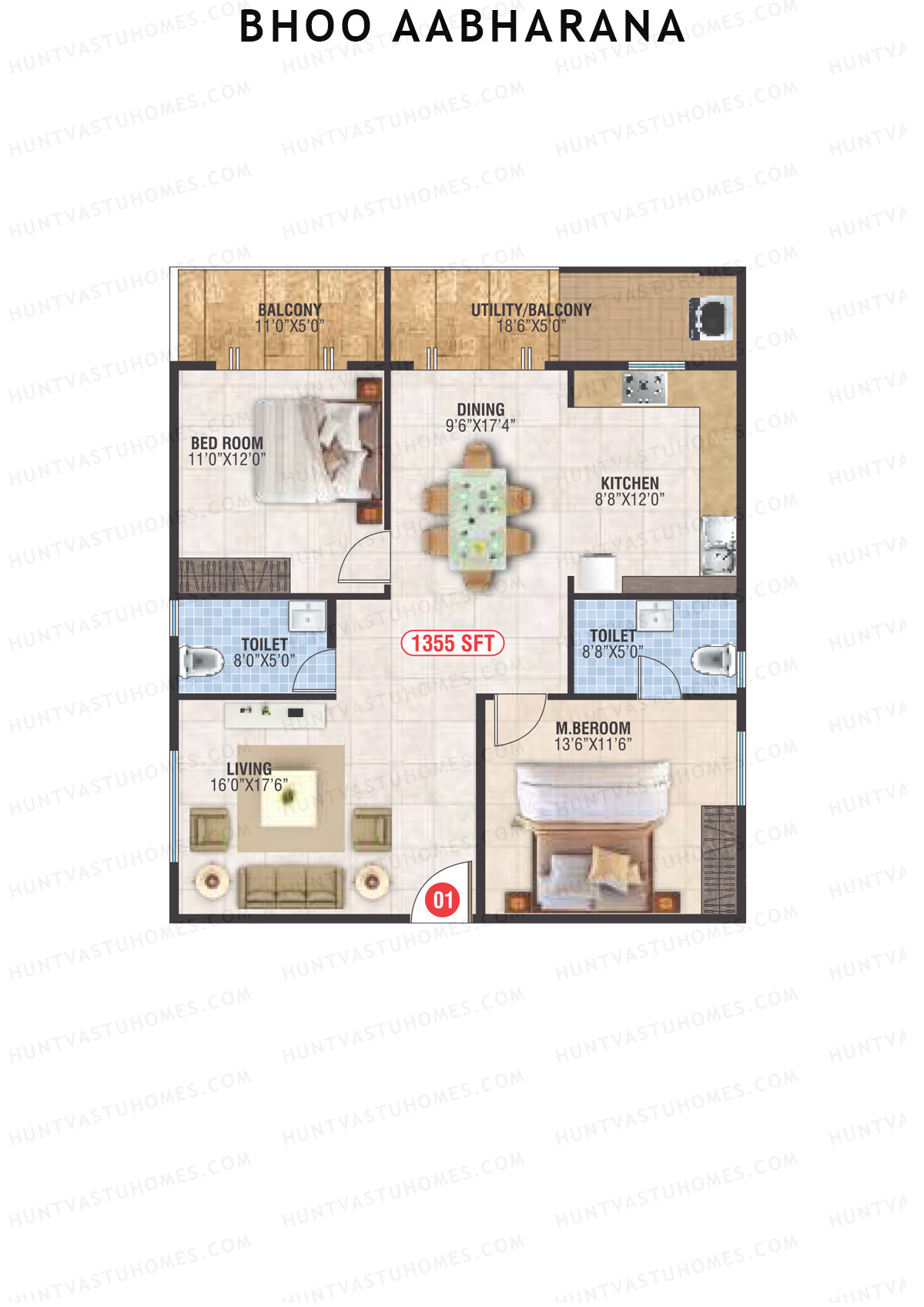 Bhoo Aabharana Block B Unit 1 Floor Plan
