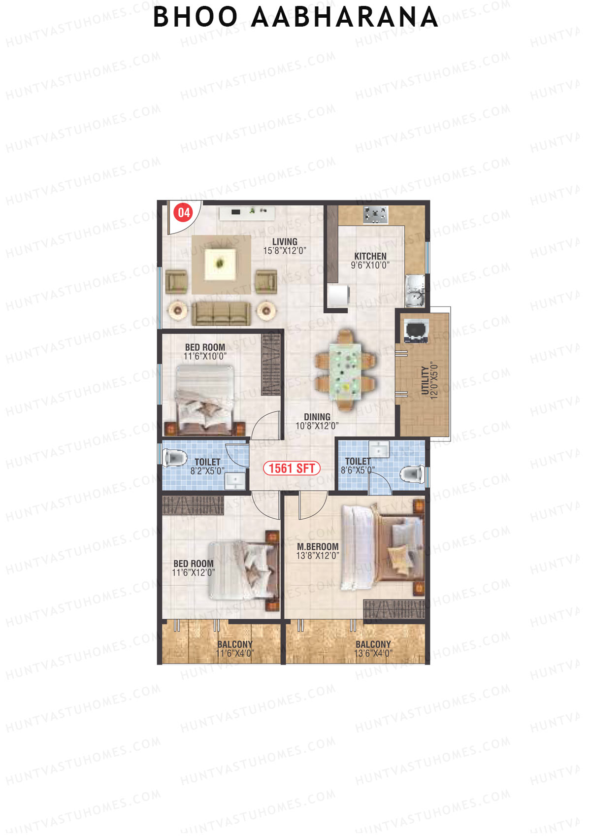 Bhoo Aabharana Block B Unit 4 Floor Plan