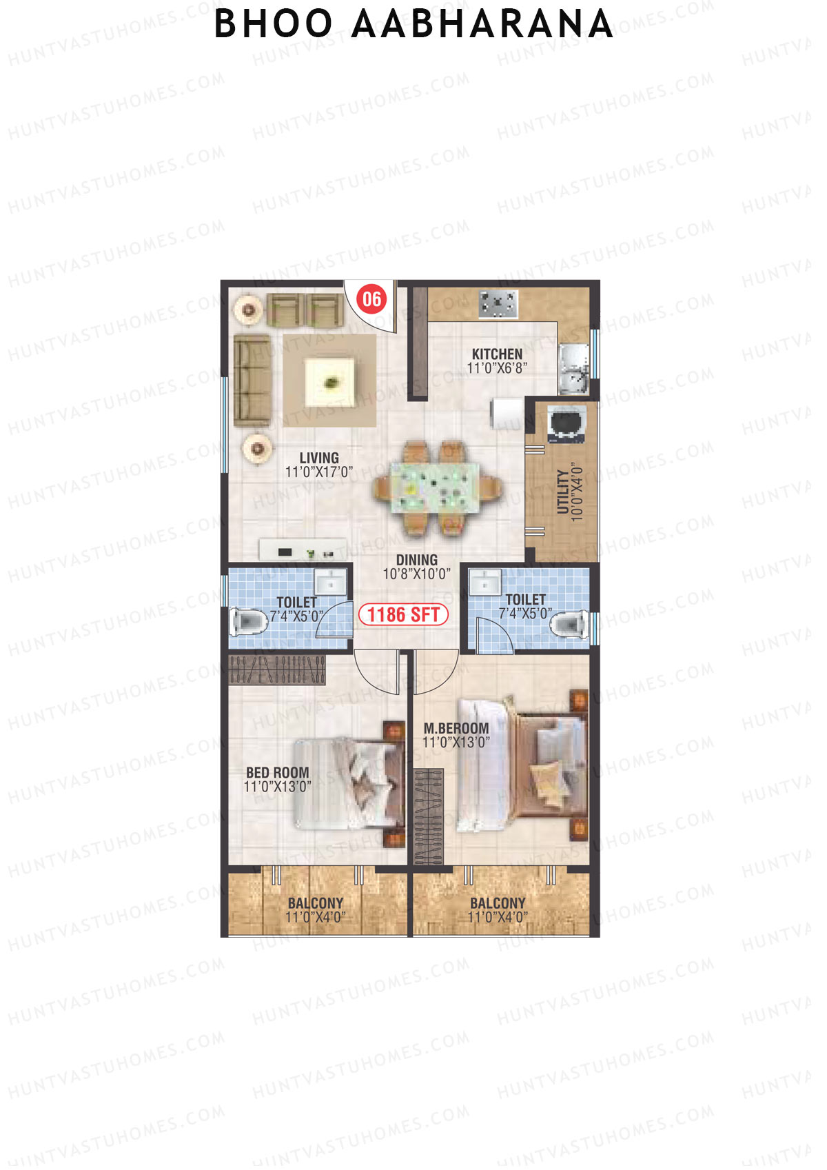 Bhoo Aabharana Block B Unit 6 Floor Plan