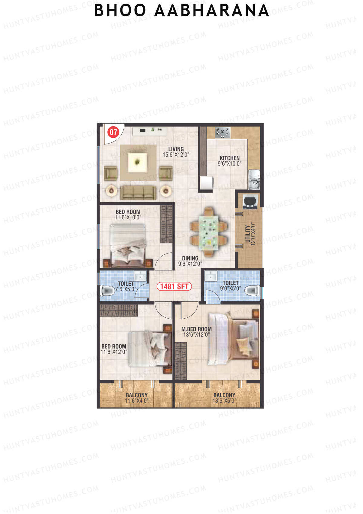 Bhoo Aabharana Block B Unit 7 Floor Plan